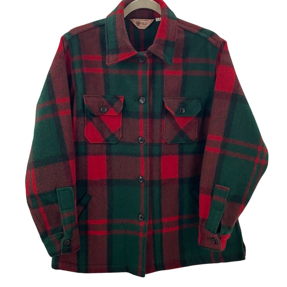 Vintage Boy Scouts Of America Boys’ Life Pedro Plaid Wool Shirt Jacket Women’s L